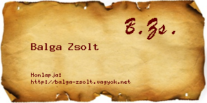 Balga Zsolt névjegykártya